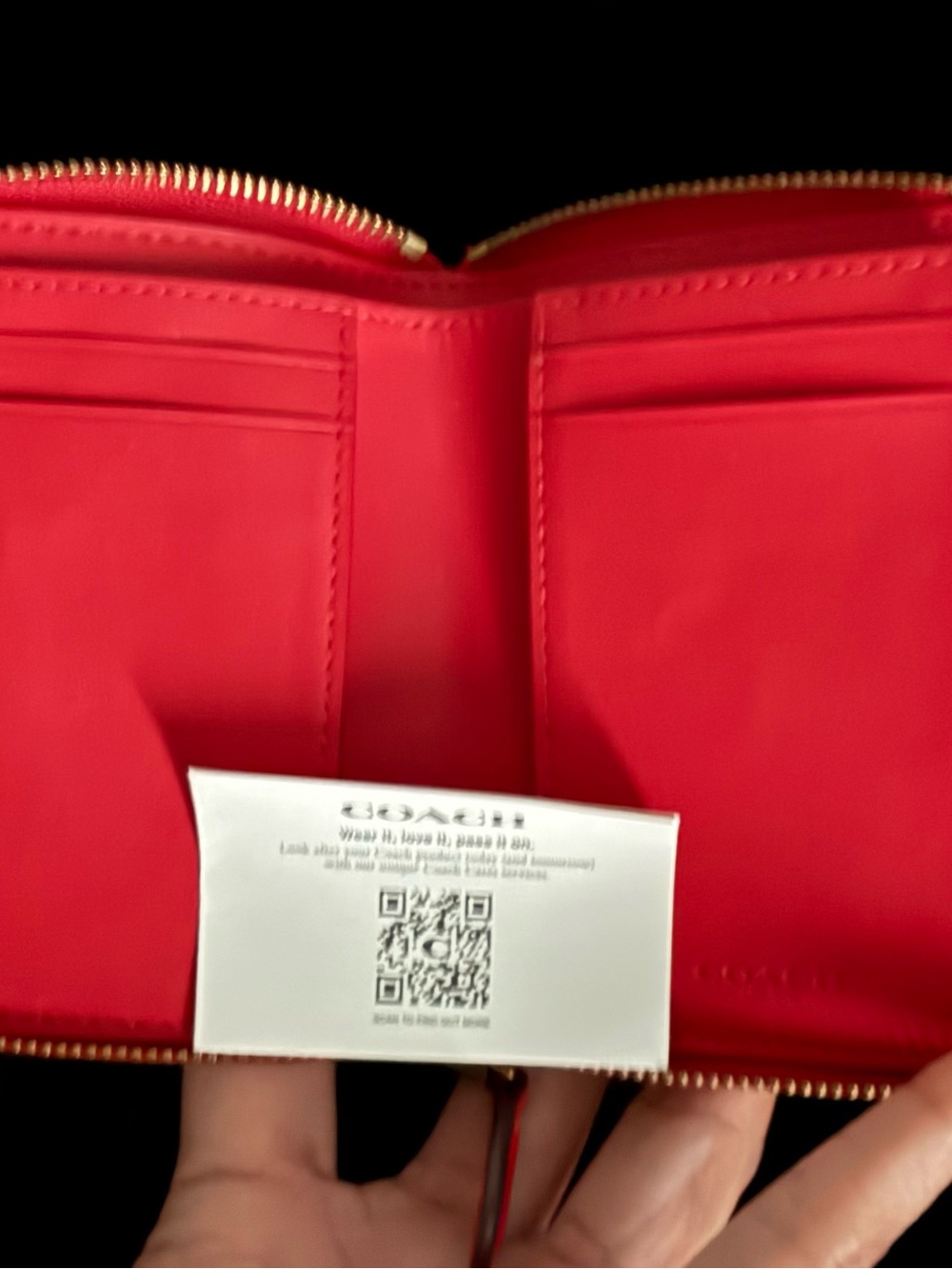 Coach Red Zip Wallet